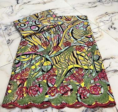 Embroidery Grand Glitter Super wax Vlisco/ Ankara Print