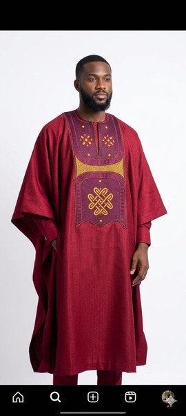 Classic Agbada with kaftan and trouser