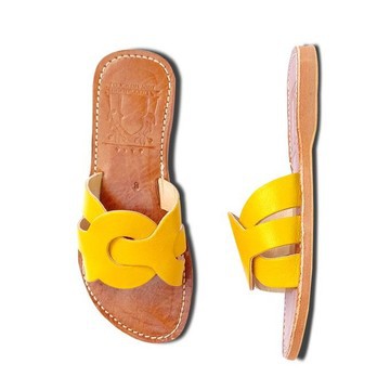Sandale de plage en vrai cuir pour Femme