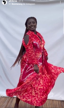 Long rainbow dress