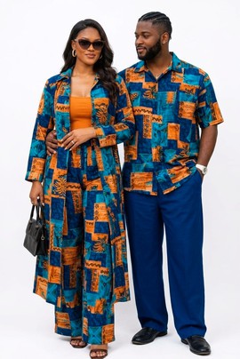 Elegant Ankara Dress for Women – African PrintMidi Flared Party &amp; Casual Outfit