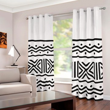 Cultural Unique Bath Mat White and Black Bathroom Rug (LARGER SIZES AVAILABLE)