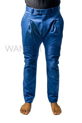 Drop Crotch Harem Khaki Style Pants, Low Crotch Harem Pants, Blue Harem Pants,