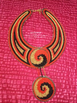 African big Maasai necklace, statement beaded necklace,Big choker necklace