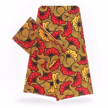 6 yards african wax fabric fluid silk fabric Pattern: wedding flower