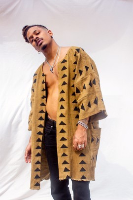 Olive Pizza Bogolan Cloak (Pre-Order)