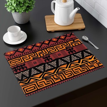 (TWO PIECES) African Tabletop Placemat Mudcloth Print (MORE SIZES AVAILABLE)