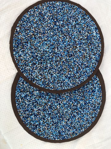 Un ensemble de 2 tapis muraux/décor perlé/tenture murale/décoration murale/décor à la maison/tapis de service à manger