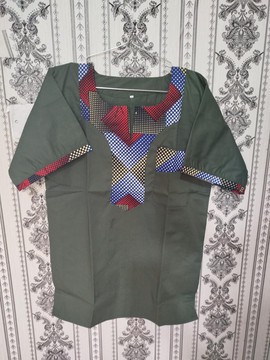 Forest Green Traditional Tribal Accent Shirt – Bold Heritage Statement Wear for Men