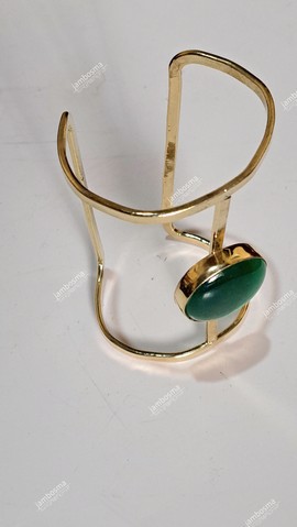 Manchette en laiton massif, bracelet de manchette en laiton africain, bracelet de déclaration