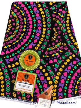 okanga multicolored Ankara fabrics, 6 yards, cotton fabric