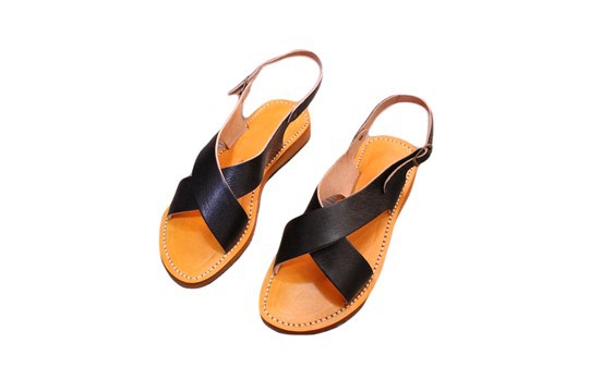 Sandale de plage en vrai cuir pour Femme