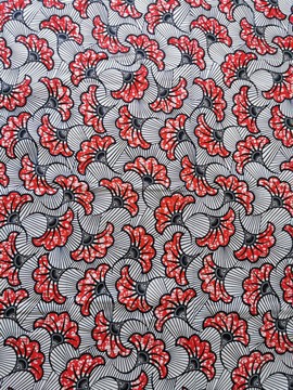 COUPON FABRIC WAX AFRICAN WEDDING FLOWER PATTERN