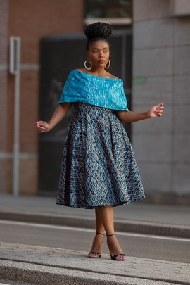 blue and gold african print dress Versace 2013 Color Block Dress with Chrome Snaps  THE WAY WE WORE