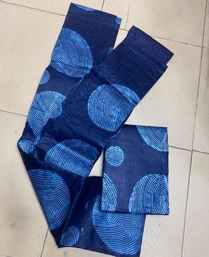 African Adire Eleko/ Indigo/ Adire Alarodudu Fabric