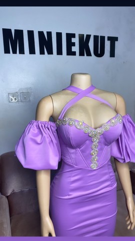 Robe longue fluide lilas
