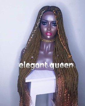 Wemimo center part braids with closure lace