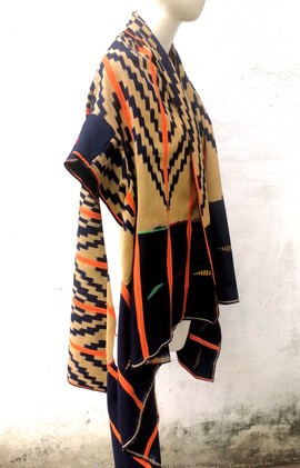 Baoulé woven cotton afro kimono