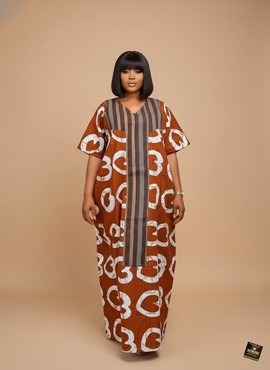 Robe boubou en batik