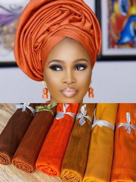 African Raw Silk Headwrap/ 2 Yards/ Raw Silk Gele