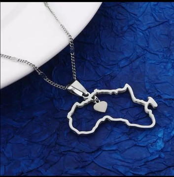 African map necklace