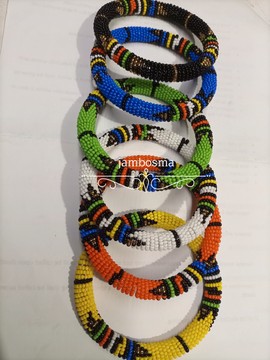 A Set of six, African beaded Bracelet for women,Native masai Zulu bracelet