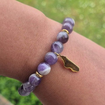 Amethyst bracelet/ natural stone/ Madagascar