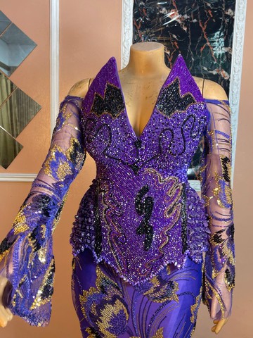 Jupe et blouse traditionnelles de mariage, tenue de mariée Yoruba, tenue de mariée africaine