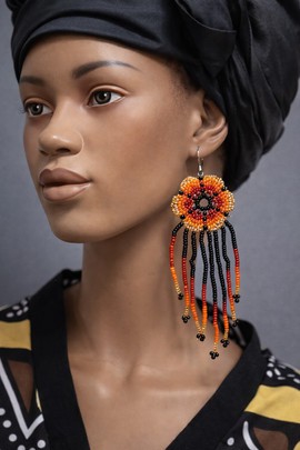 Boucles d'oreille  perlée BF