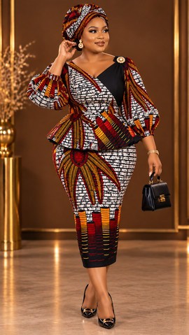 Beautiful and vibrant Ankara outfit, Ankara African women Two pieces