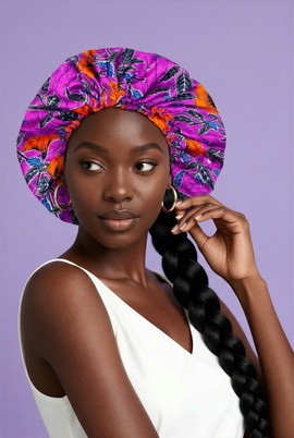 Reversible silk beanie / satin nightcap / hair accessories for women