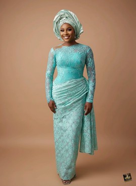 Lace Aso-Ebi Gown