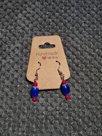 Boucles d'oreilles carte Afrique en tissu traditionnel NDOP