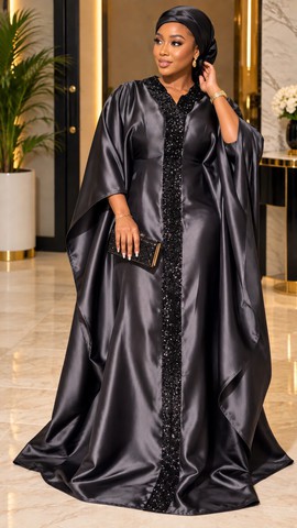 Black boubou women Fashion, Nigeria Bubu Kaftan Gown, Zara style