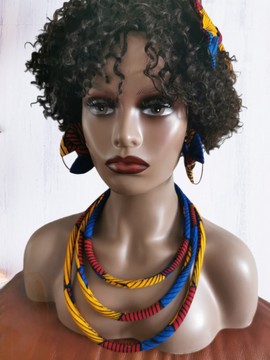 ENSEMBLE COLLIERS, BOUCLE D'OREILLE ET BARETTE DE TETE