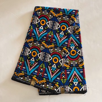 Multicolor Tribal Print Colorful Mixed Geometric Design Abstract Cotton Fabric - By the Yard