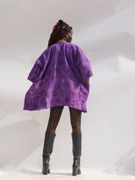 Purple Wifi Bogolan Cloak (Pre-Order)