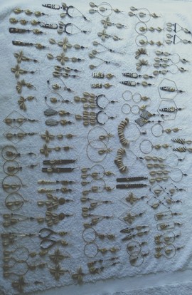 Collier de coquillages cauris, boucles d'oreilles en vrac, boucles d'oreilles en laiton, boucles d'oreilles Bones.