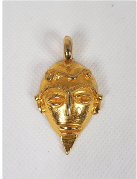 African mask necklace