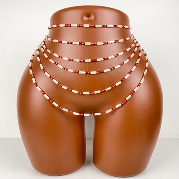 Bayas Lumineux en rouge doré , perle de taille fluorescente , perle de hanche lumière