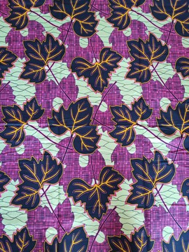 COUPON FABRIC WAX AFRICAN WEDDING FLOWER PATTERN