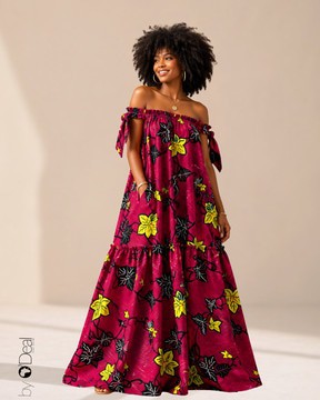 Robe longue épaules dénudées