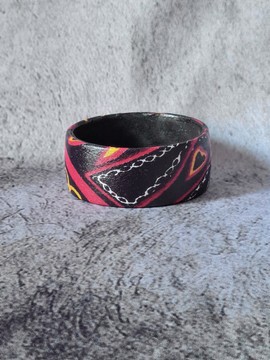 YEMOJA "M" TOGUH BLACK bracelet in WAX fabric-loincloths
