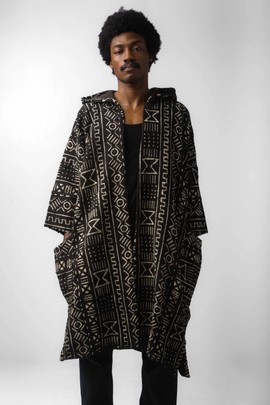 Hellz Angel hooded bogolan cloak (Pre-Order)