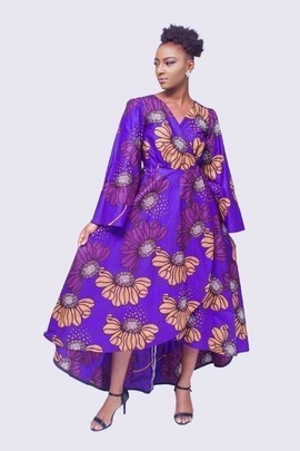 African Print Kimono Wrap Dress, Kimono Dress, Ankara Wrap Dress, African Print Wrap Dress