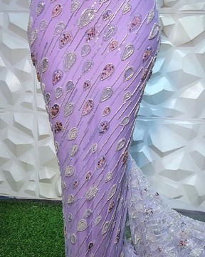 Beaded Lace fabric, luxury lace (5 yards)