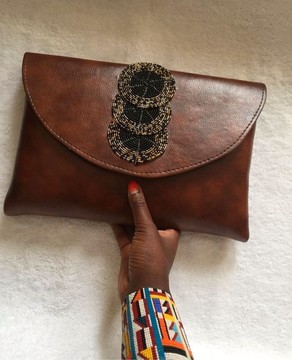 Leather clutch bag/ beaded clutch bag/ dinner bag/clutch bag/clutch/ gift for her/ gift for mom