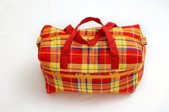 Diaper bag Madras Red Handmade