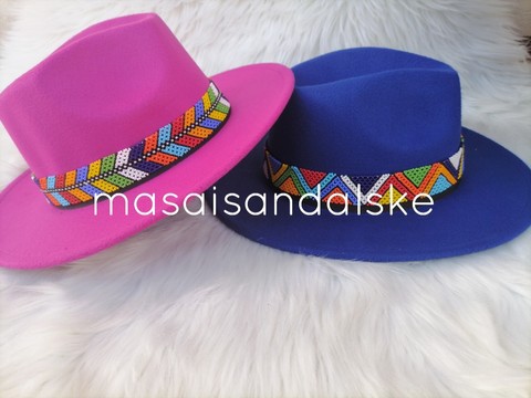 Chapeaux Fedora, chapeau fedora perlé africain