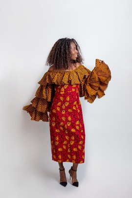 Ankara Gown With 3 steps Hands| Ankara dress| Stylish Ankara| Ankara Gown